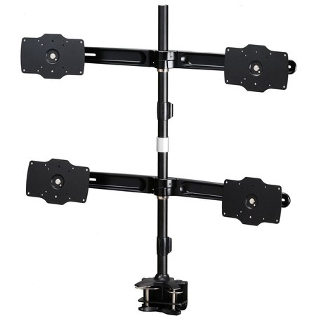 AMER NETWORKS Quad Monitor Clamp Mount Supports Up To 4 Led Or Lcd Monitors Mounted AMR4C32